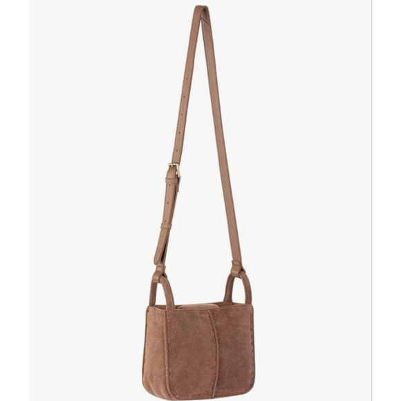 The Sak Handbags - The Sak Crossbody Bag Tobacco Suede Leather, Small Crossbody